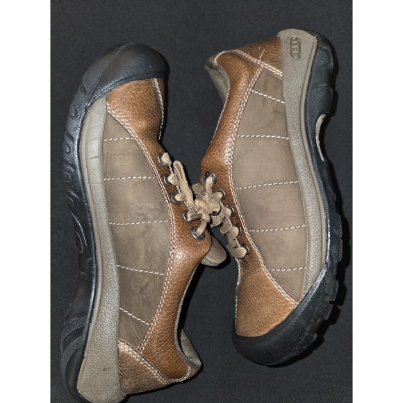 Keen Presidio Leather Hiking Walking Shoes Women's 8.5W Brown‎ Lace Up - Picture 1 of 9